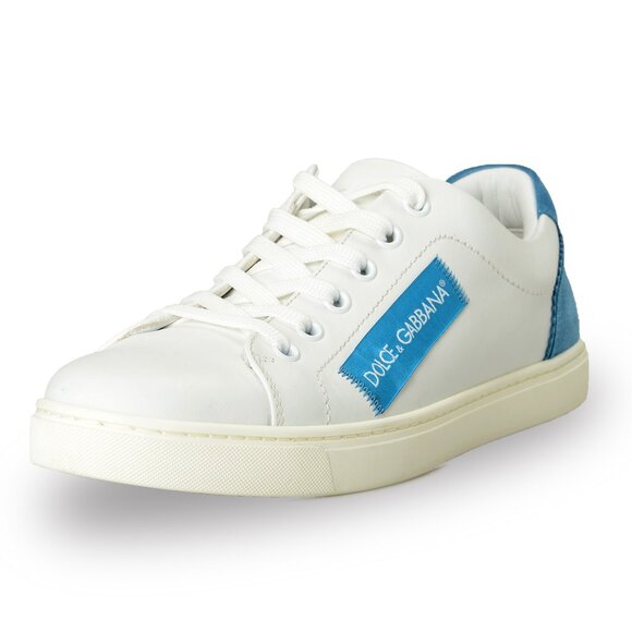 Dolce & Gabbana Women's "D_London" 100% Leather Sneakers Shoes US 7 IT 37
